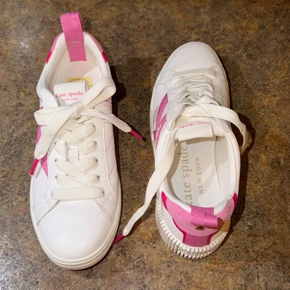 Kate Spade Signature Action Napa Calf Leather Sneakers - Picture 7 of 13